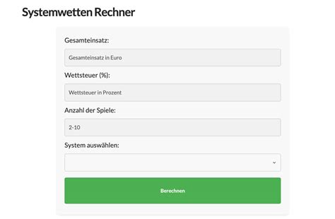 Systemwetten Rechner 2024 .